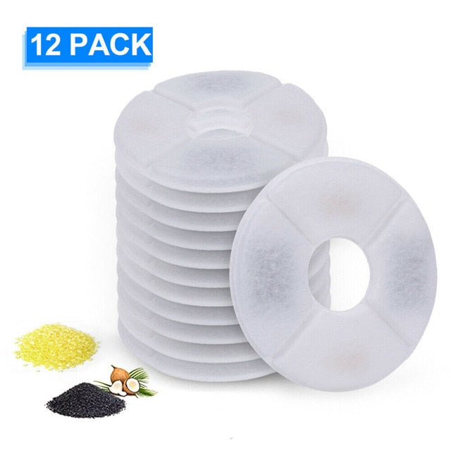 Replacement activated carbon filter for automatic cycle pet water dispenser